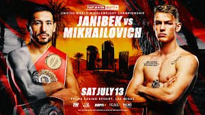 Janibek Alimkhanuly (15-0, 10 KOs) vs Andrei Mikhailovich (21-0, 13 KOs)