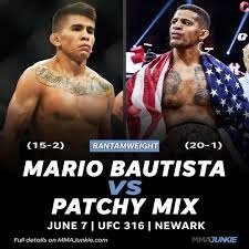 MMA Match Preview: Patchy Mix (20-1-0) vs. Mario Bautista (15-2-0)
