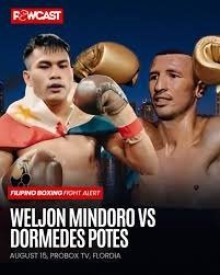 Boxing Match Preview: Weljon Mindoro (14-0-1, 14 KOs) vs. Dormedes Potes (14-7-1, 10 KOs)