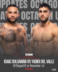 MMA Match Preview: Isaac Dulgarian (7-1-0) vs. Yadier del Valle (9-0-0)