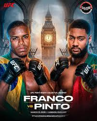 UFC London MMA Match Preview: Mario Pinto (11-0-0) vs. Felipe Franco (10-1-0)